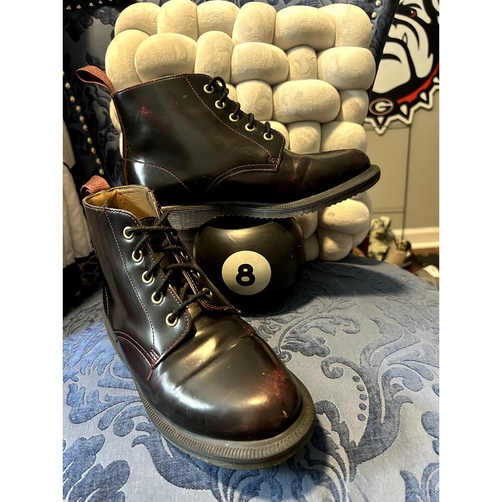 Dr Martens Emmeline Dark Red Cherry Rub Off size 7/EU 38